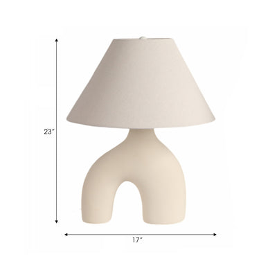 23 Modern Curved Arch Table Lamp, White