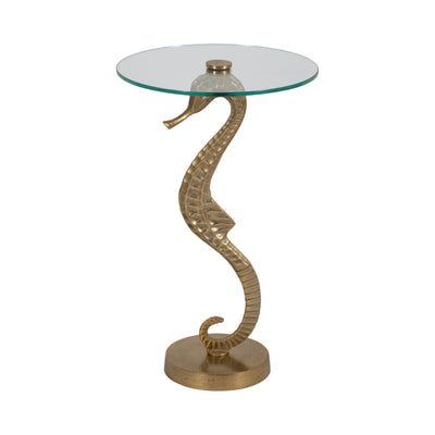 Metal/glass, 25 Seahorse Side Table, Gold Kd