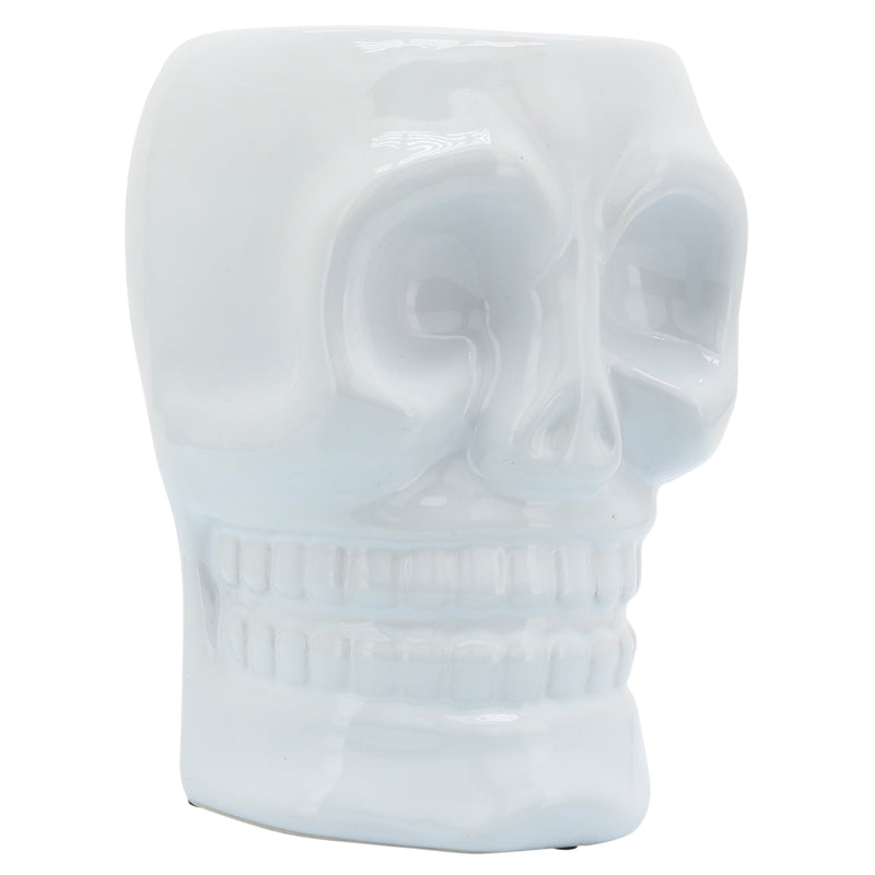 CER, 6 SKULL VASE, WHITE