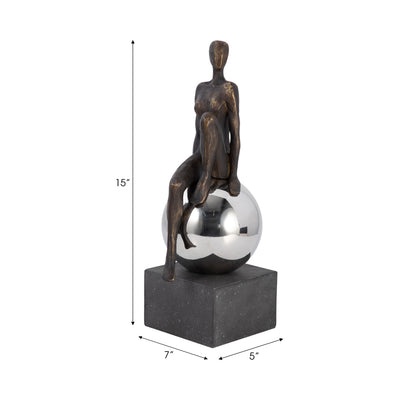 15 Augustonia Statuary With Steel Sphere