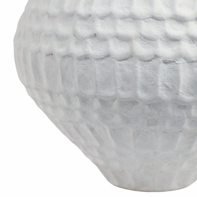 16callan Large 3d Printed Porcelain Vase, Ivory