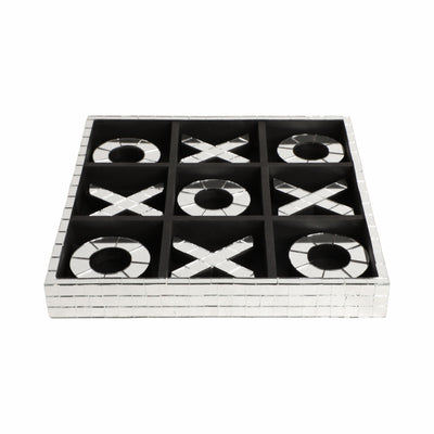 12 Disco Mosaic X&o Game, Silver