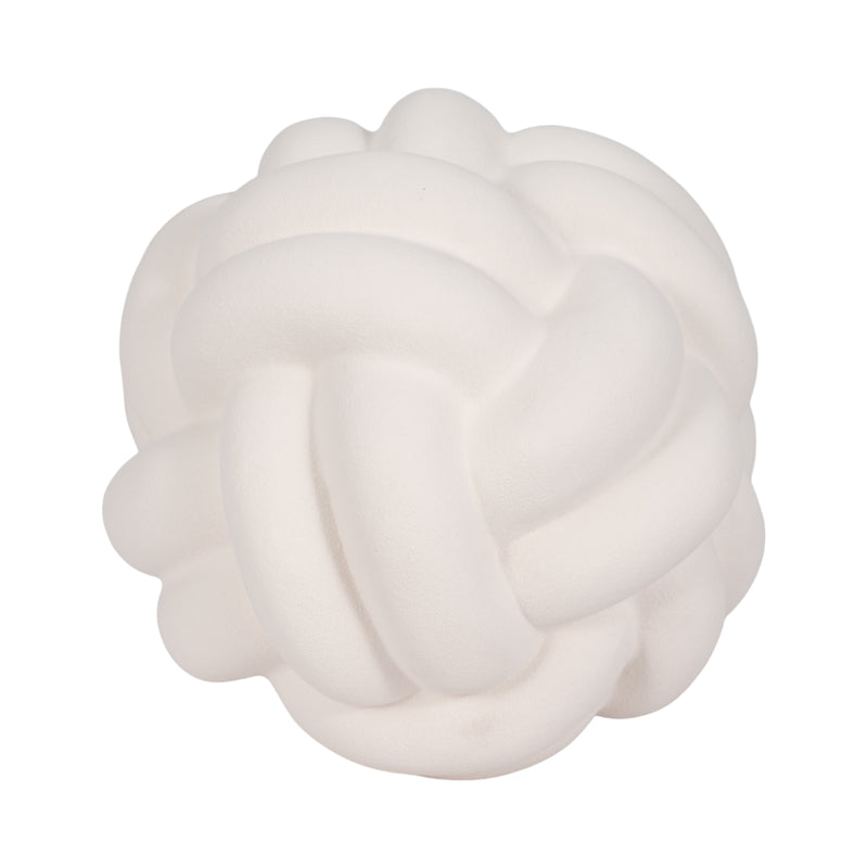 9 Knot Orb Rough Texture, White