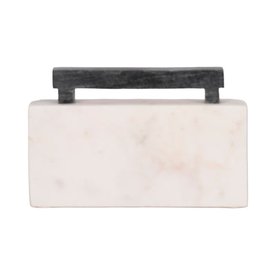 8 Marble Boombox, White/black