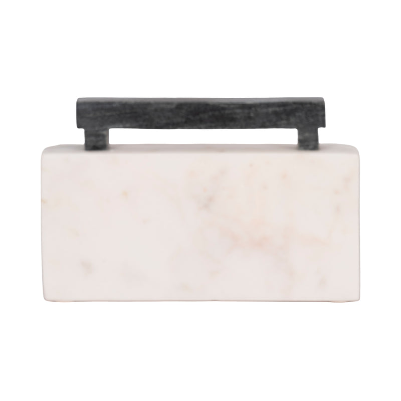 8 Marble Boombox, White/black