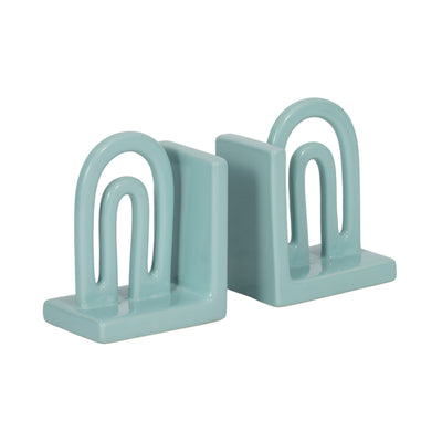 CER,S/2 6 ARCH BOOKENDS, MINT