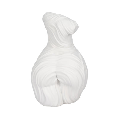 16 Curvy Ribbed Sculpture, White