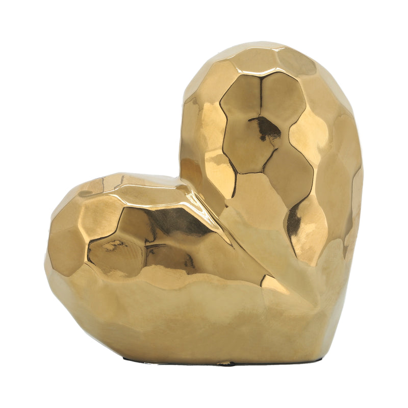 GOLD CERAMIC HEART 7.75