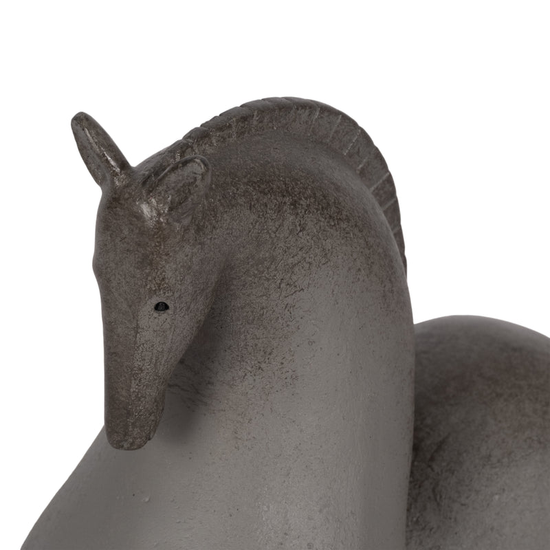 12 Curved Horse, Grey