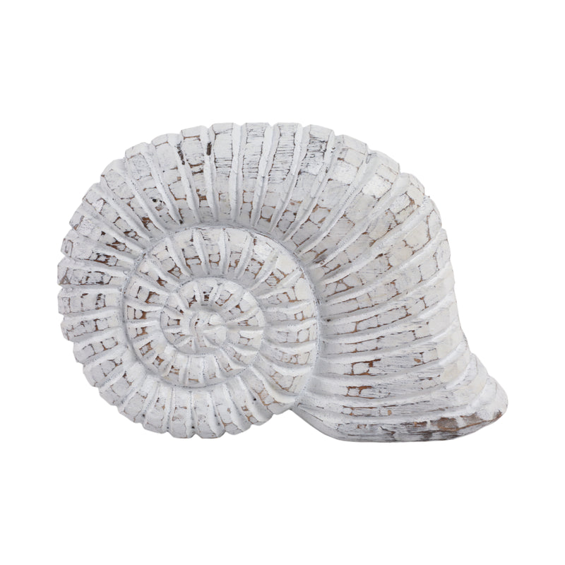 10 Wooden Snail Decor, Wht