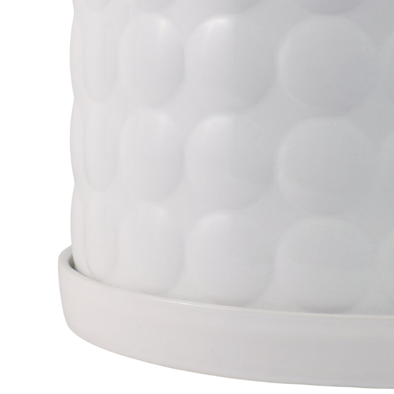 S/2 10/12 Bubble Planter, White