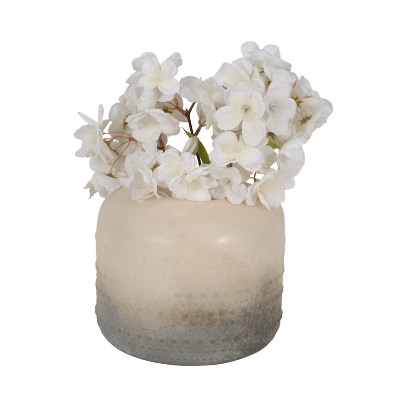 Glass 7 Textured 2-tone Vase,