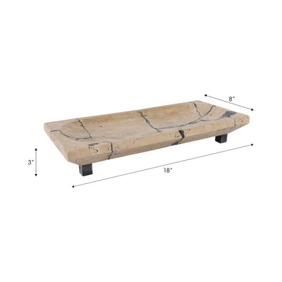 18 Gorda Crackle Travertine Tray