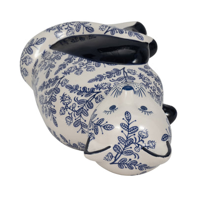 CER, 10 SITTING CHINOISERIE CAT, BLUE/WHITE