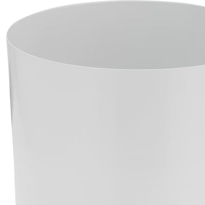 Ec Metal,6,flat Round Base Planter,white