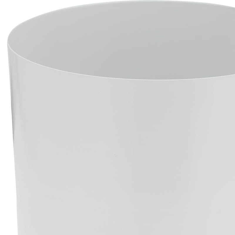 Ec Metal,6,flat Round Base Planter,white