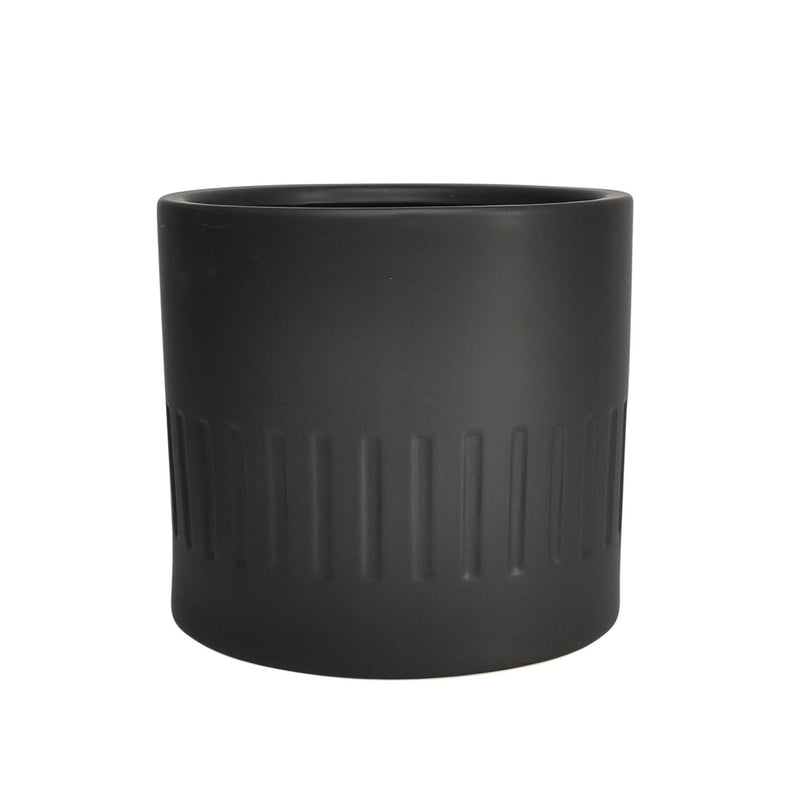 Ec 12 Planter W/ Ridges, Black