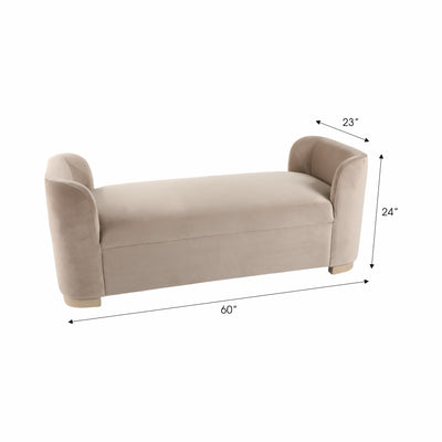 60 Serrano Bench, Ivory