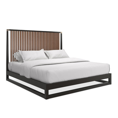 Classic -  Pinstripe Slatted Bed Dark - Kg