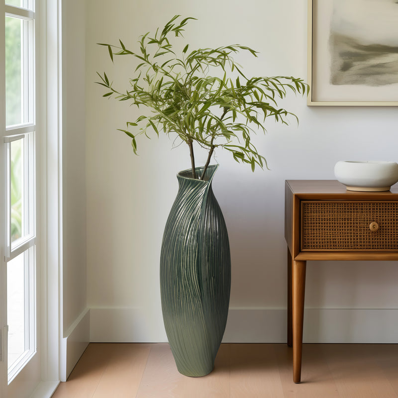 Rubpert Large Green Floor Vase