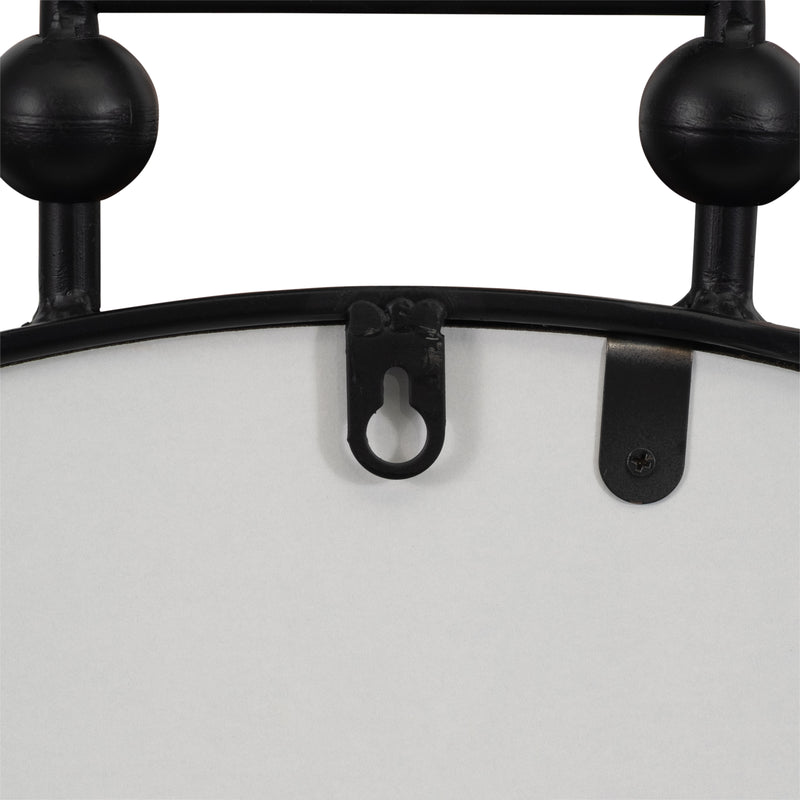 Metal, 24 Mirror Metal Hoop, Black Wb