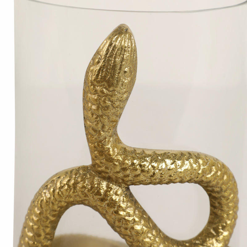 6 Snakearound Pillar Holder, Gold