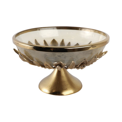 13 Eaves Glass And Metal Bowl