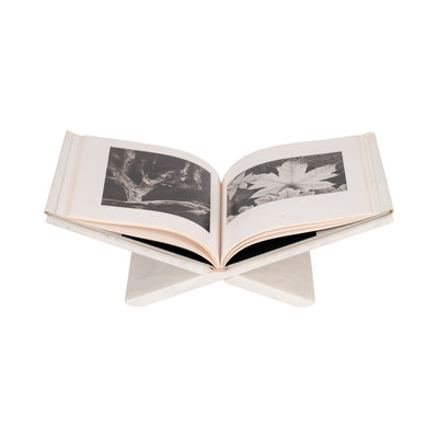 18 Marble Bookstand, White