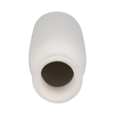 CER, 20H TALL SLIM VASE, WHITE