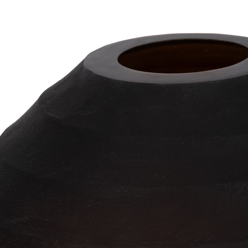 Glass, 10 Rotund Vase, Smokey Brown