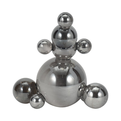 8 ATLAS SILVER CRYSTAL BUBBLE STATUARY