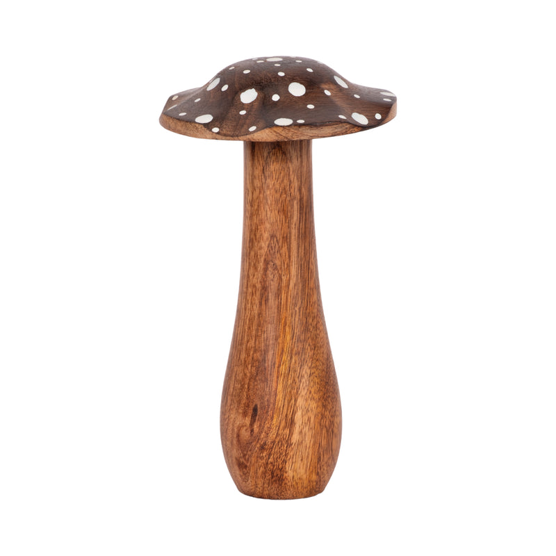 8 Wood Mushroom With White Dots, Brown