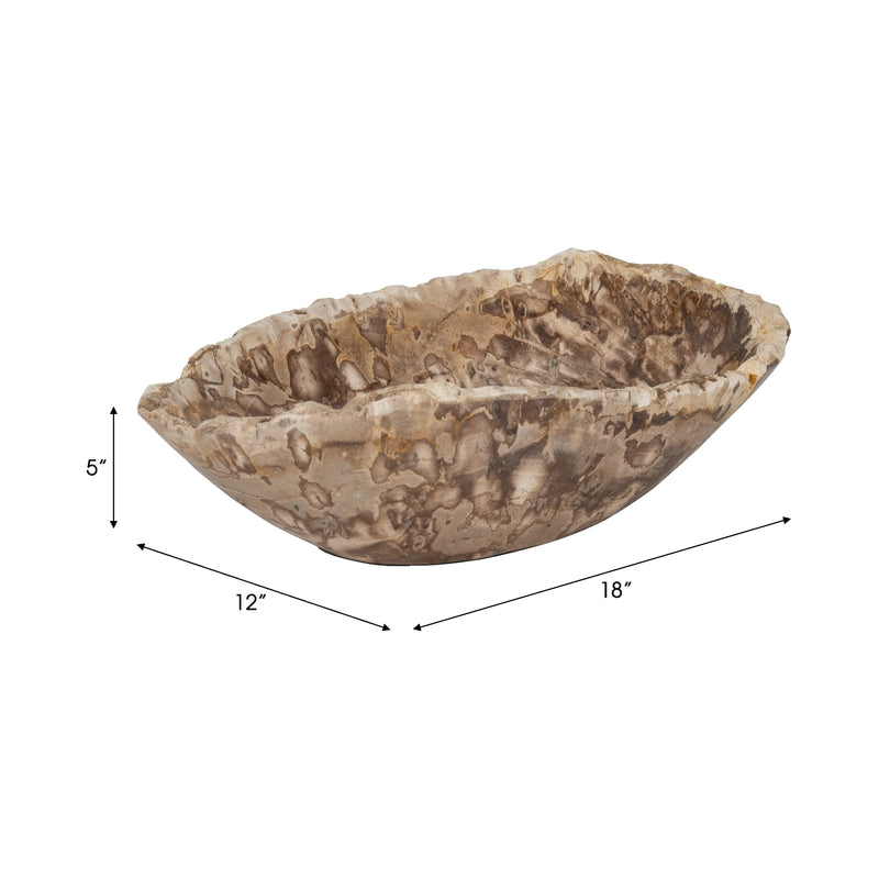 Petrified Wood, 18 Oval Bowl, Multi