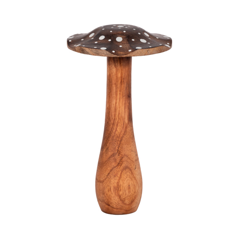 10 Wood Mushroom With White Dots, Brown