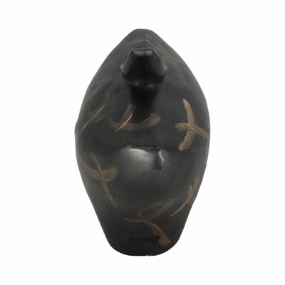 9 Ponce Tribal Black & Gold Vase