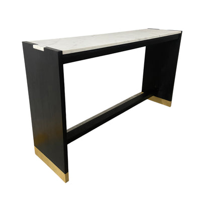 54 Walker Acacia Wood Console, Black