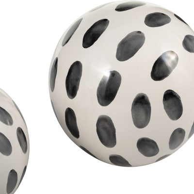 CER, S/3 4/5/6 SPOTTED ORBS, BLK/WHT