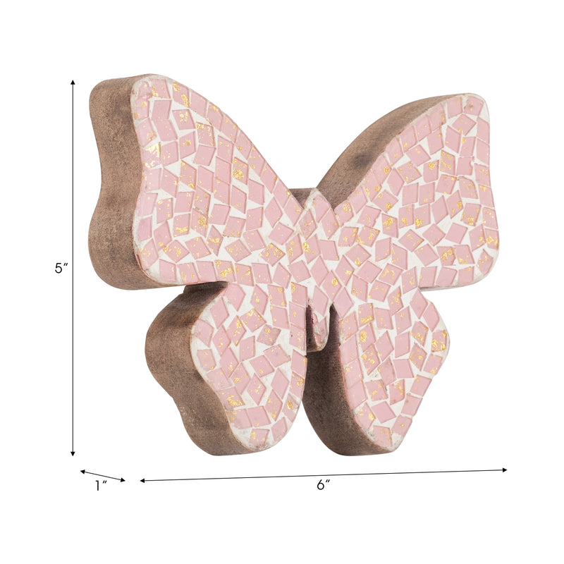 6 MOSAIC BUTTERFLY, BLUSH