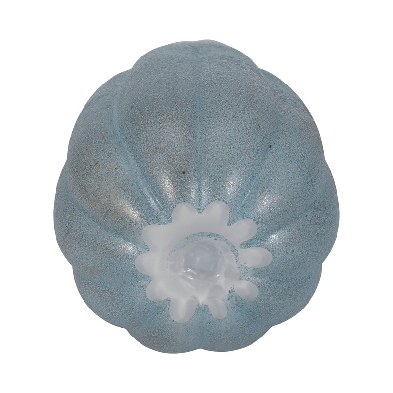 14 Glass Sea Urchin Vase, Blue