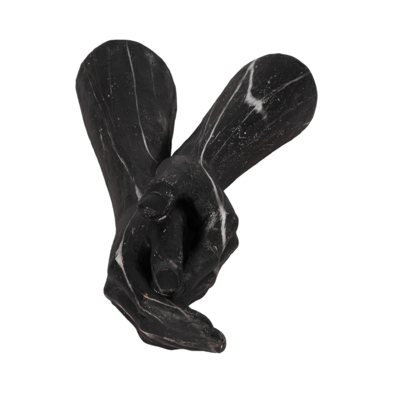 13 Marbled Hands Sculpture, Black/white