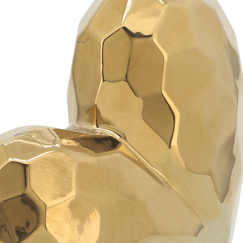 GOLD CERAMIC HEART 7.75