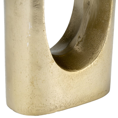 METAL,16H,TALL MODERN OPEN CUT OUT VASE,GOLD