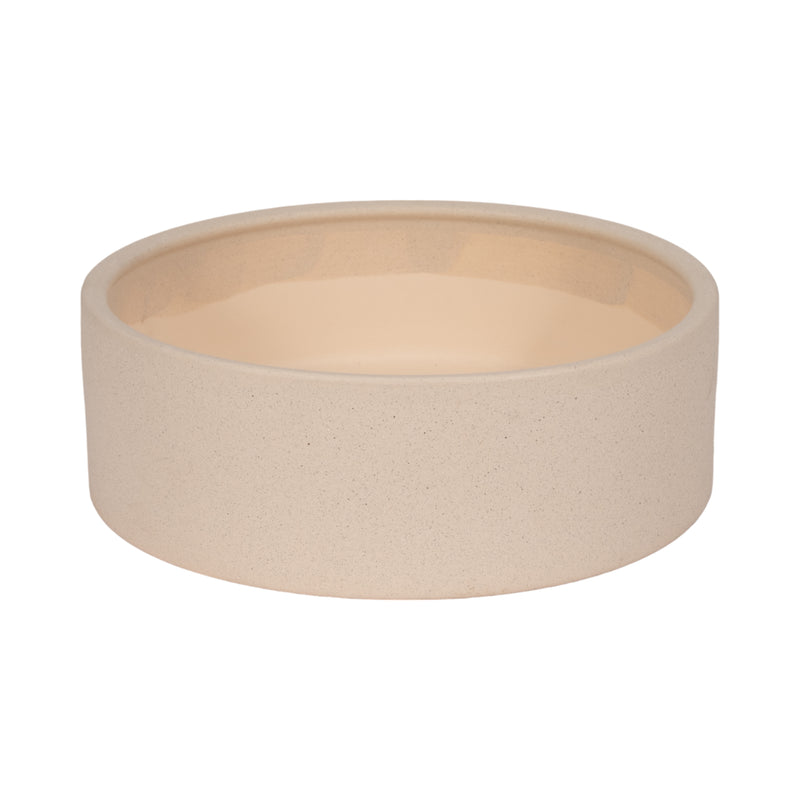 13 Sandy Round Bowl Planter, Ivory