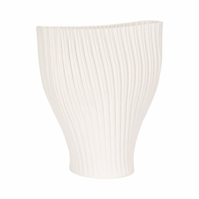 14 BELLO 3D PRINTED VASE, IVORY/BEIGE