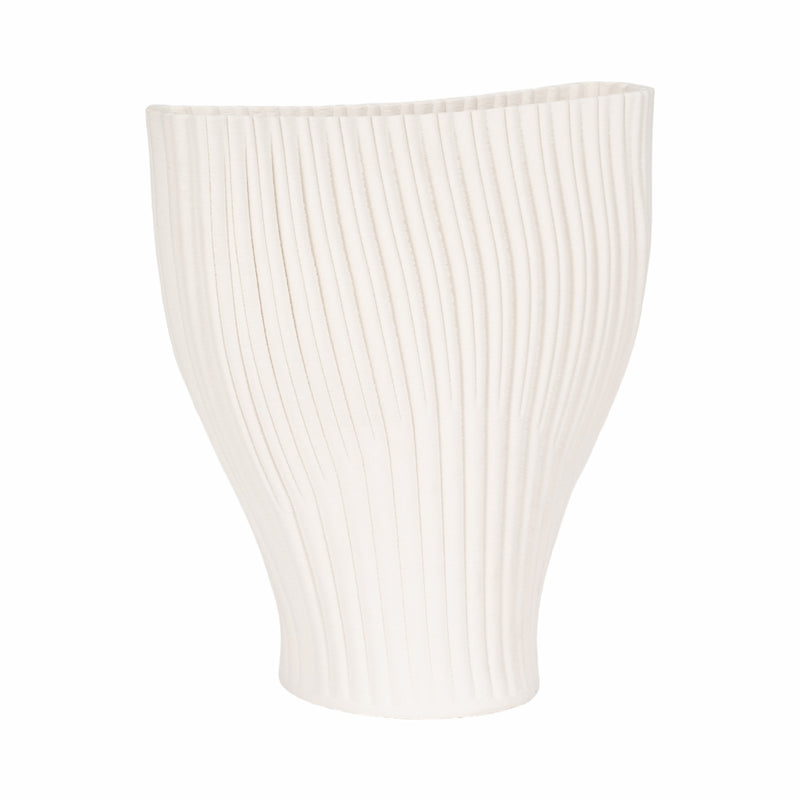 14 BELLO 3D PRINTED VASE, IVORY/BEIGE