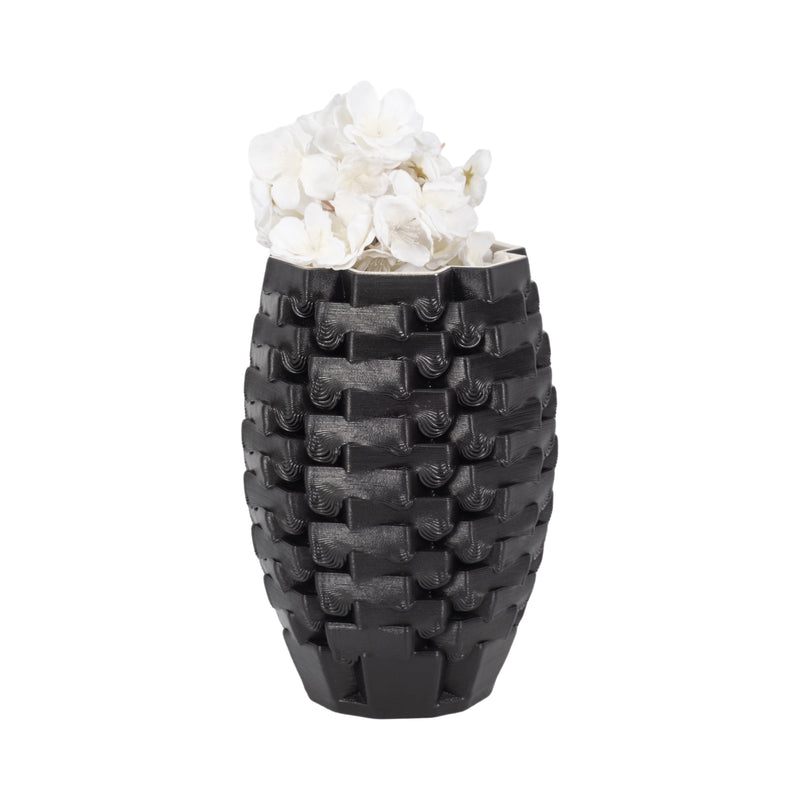 11 Ellesmere 3d Printed Vase, Black