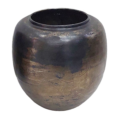 12 Maine Small Acid Wash Metal Vase