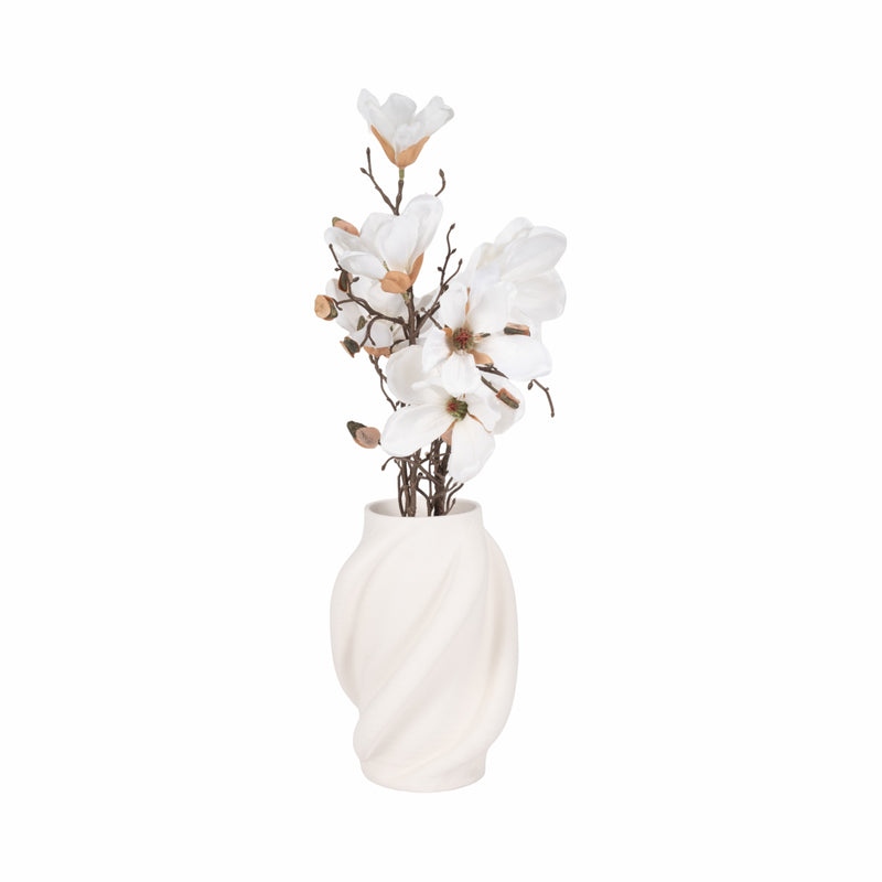 12 MURANO 3D PRINTED SMALL VASE, WHITE