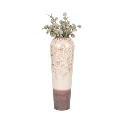 33 Opulence Metal Floor Vase, Grey Multi