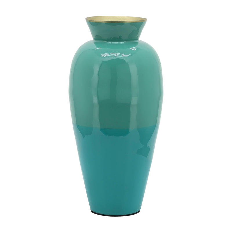 METAL 12 POSY VASE, GREEN